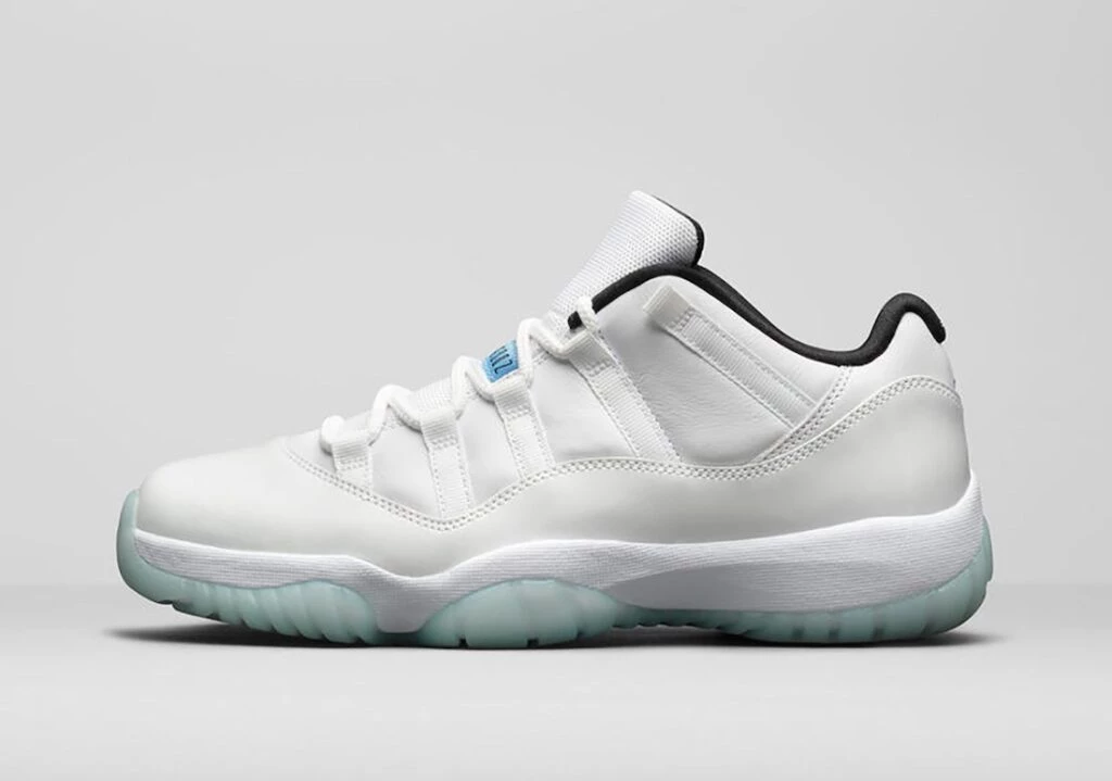 Blue and white jordans 11 low top on sale