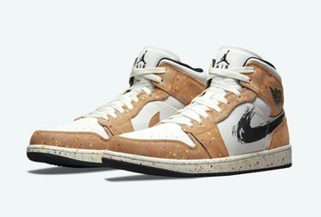 Jordan 1 Mid Paint Splatter brushstroke
