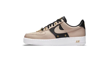 Air Force 1 Tan Black Gold Shoelery