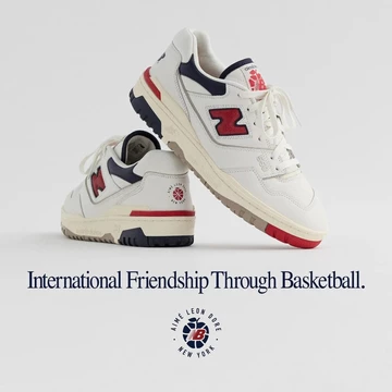 New Balance 550 x Aime Leon Dore White Navy Red BB550A3
