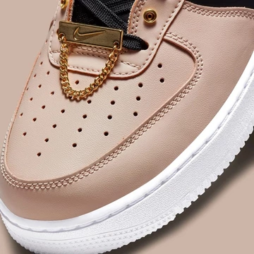 Air Force 1 Tan Black Gold Shoelery