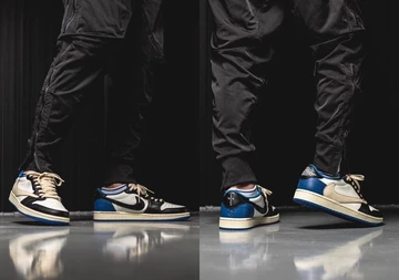Jordan 1 Low Travis Scott x Fragment Military Blue