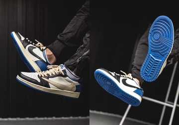 Jordan 1 Low Travis Scott x Fragment Military Blue