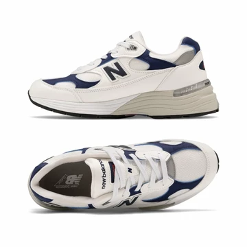 New Balance M992 White Navy