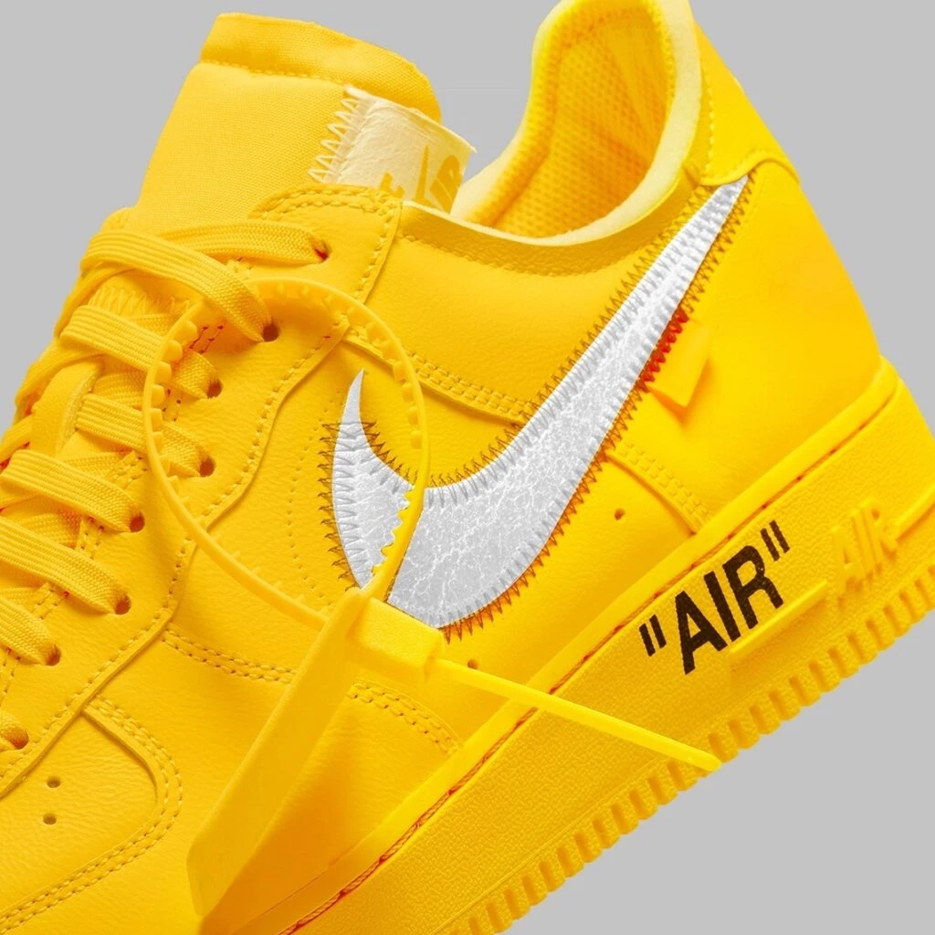 Off White x Nike Air Force 1 University Gold DD1876 700 Dead Stock