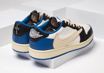 Jordan 1 Low Travis Scott x Fragment Military Blue