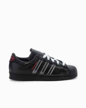 Pleasures x adidas Superstar Carbon Black