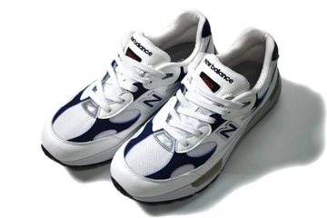 New Balance M992 White Navy