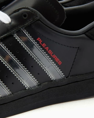 Pleasures x adidas Superstar Carbon Black