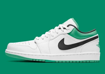 Jordan 1 Low White/Lucky Green