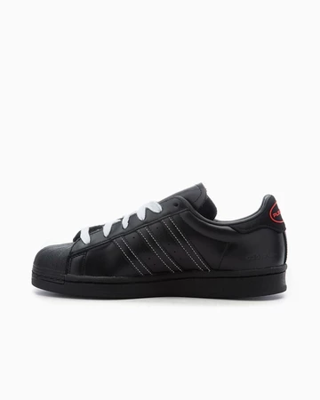Pleasures x adidas Superstar Carbon Black