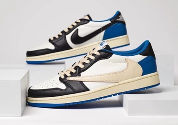 Jordan 1 Low Travis Scott x Fragment Military Blue
