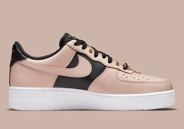 Air Force 1 Tan Black Gold Shoelery