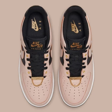 Air Force 1 Tan Black Gold Shoelery