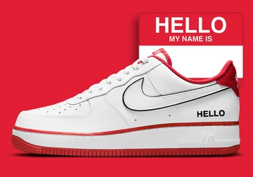 Air Force 1 Hello My Name Is Red