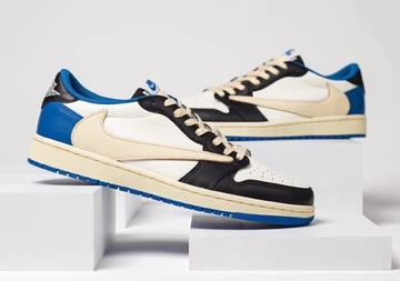 Jordan 1 Low Travis Scott x Fragment Military Blue