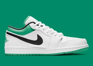 Jordan 1 Low White/Lucky Green