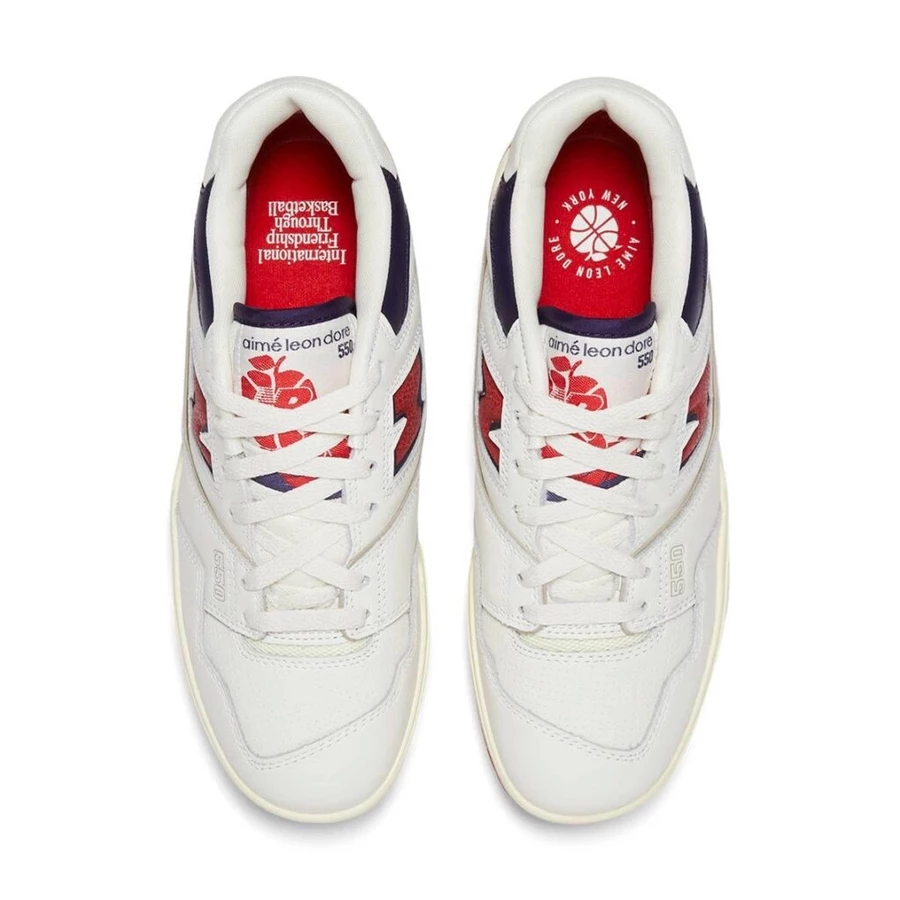 New Balance 550 x Aime Leon Dore White Navy Red BB550A3 Dead Stock