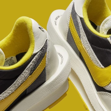 Undercover x Sacai x Nike LD Waffle Black and Bright Citron