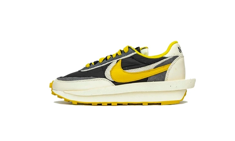 Undercover x Sacai x Nike LD Waffle Black and Bright Citron