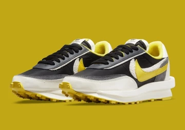 Undercover x Sacai x Nike LD Waffle Black and Bright Citron