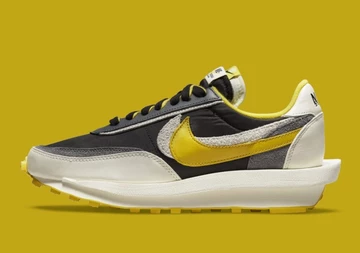 Undercover x Sacai x Nike LD Waffle Black and Bright Citron