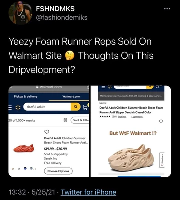 Foam Runner Fakes bei Walmart aufgetaucht - Kanye reicht Klage ein
