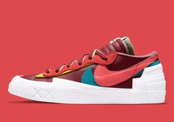 KAWS x Sacai x Nike Blazer Low Red