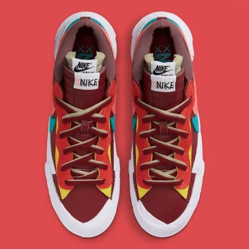 KAWS x Sacai x Nike Blazer Low Red