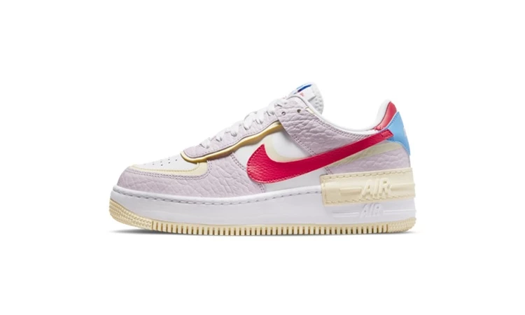 Nike air force 1 white red and pink shadow pack sneakers best sale