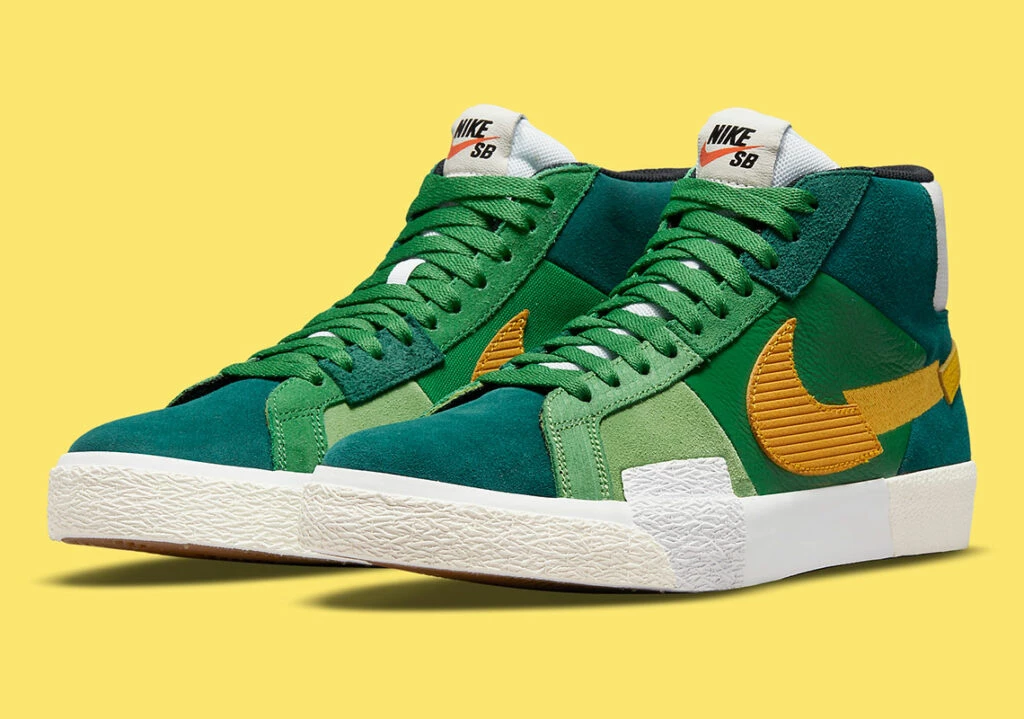 Nike mid blazer green best sale