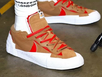 Sacai x Nike Blazer Low British Tan