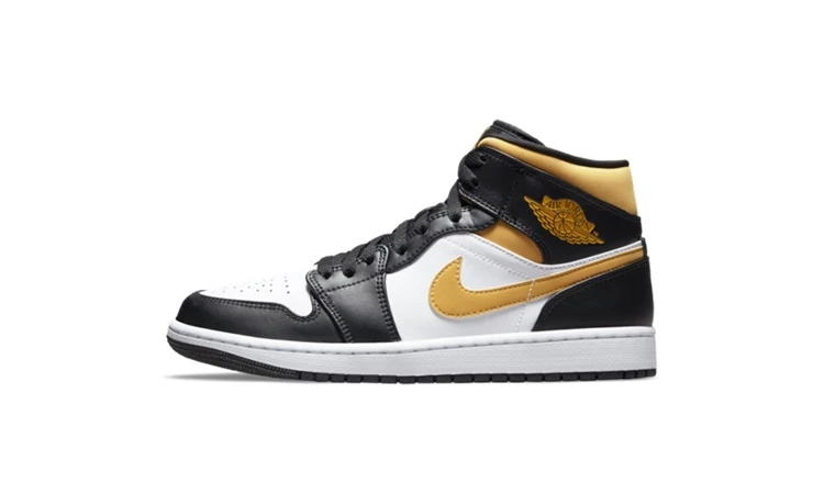 Jordan 1 Mid Black University Gold aka Pollen