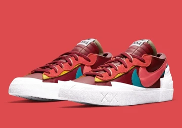 KAWS x Sacai x Nike Blazer Low Red
