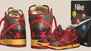 Nike Dunk High Red Acid Wash 1985