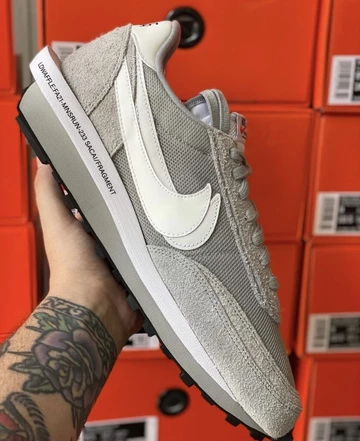 Fragment x Sacai x Nike Waffle Wolf Grey