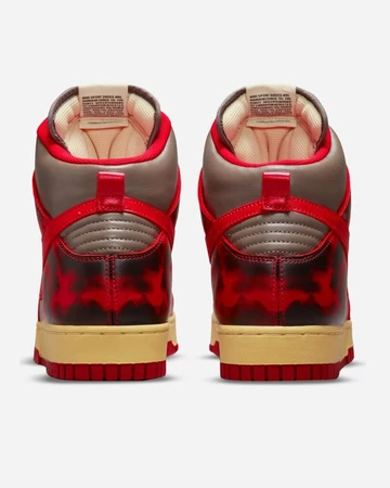 Nike Dunk High Red Acid Wash 1985