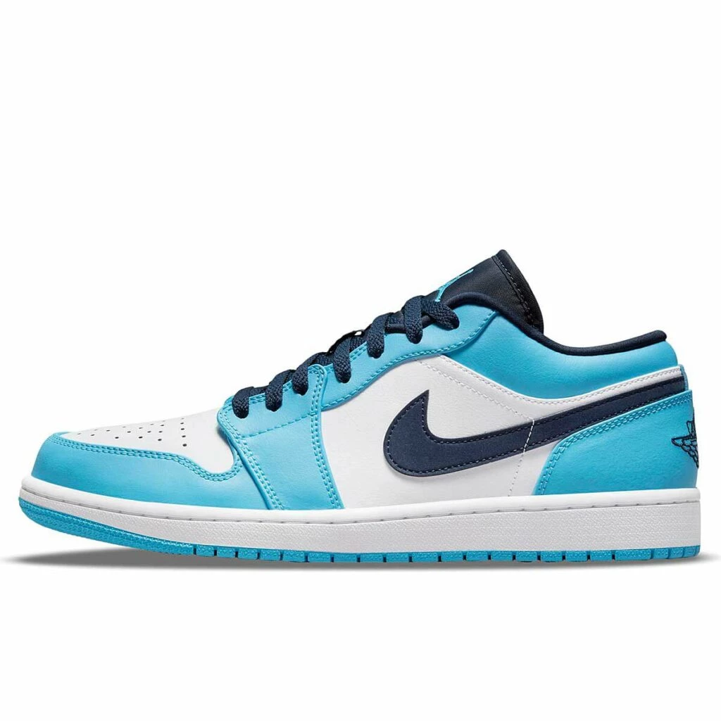 Sb air jordan 1 low dark powder blue/white top