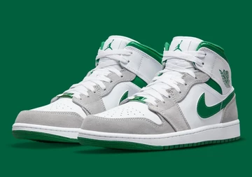 Jordan 1 Mid Green Grey