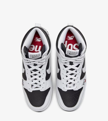 Supreme x Nike SB Dunk High By Any Means White Black