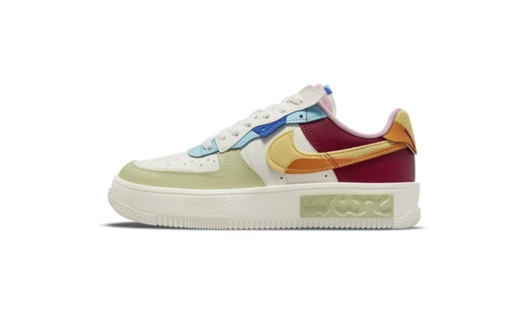 Nike multicolor air force ones best sale