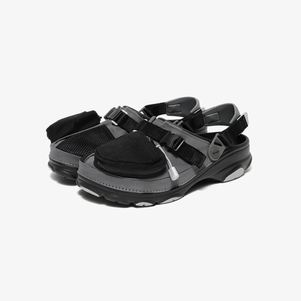 靴 Crocs x Beams Classic Clog Black Silver 靴 Crocs x Beams