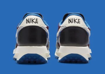 Undercover x Sacai x Nike Waffle Maroon and Team Royal