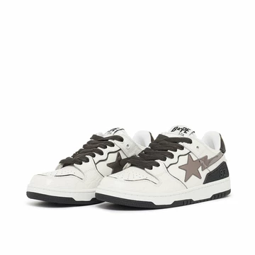 A Bathing Ape Bape Sk8 Sta White Silver