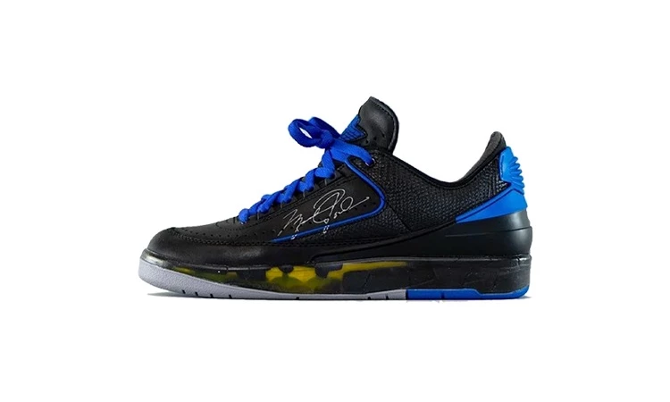 Off White x Nike Air Jordan 2 Black Blue