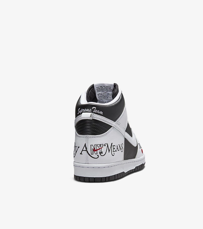 Supreme x Nike SB Dunk High By Any Means White Black DN3741-002 - Main Image