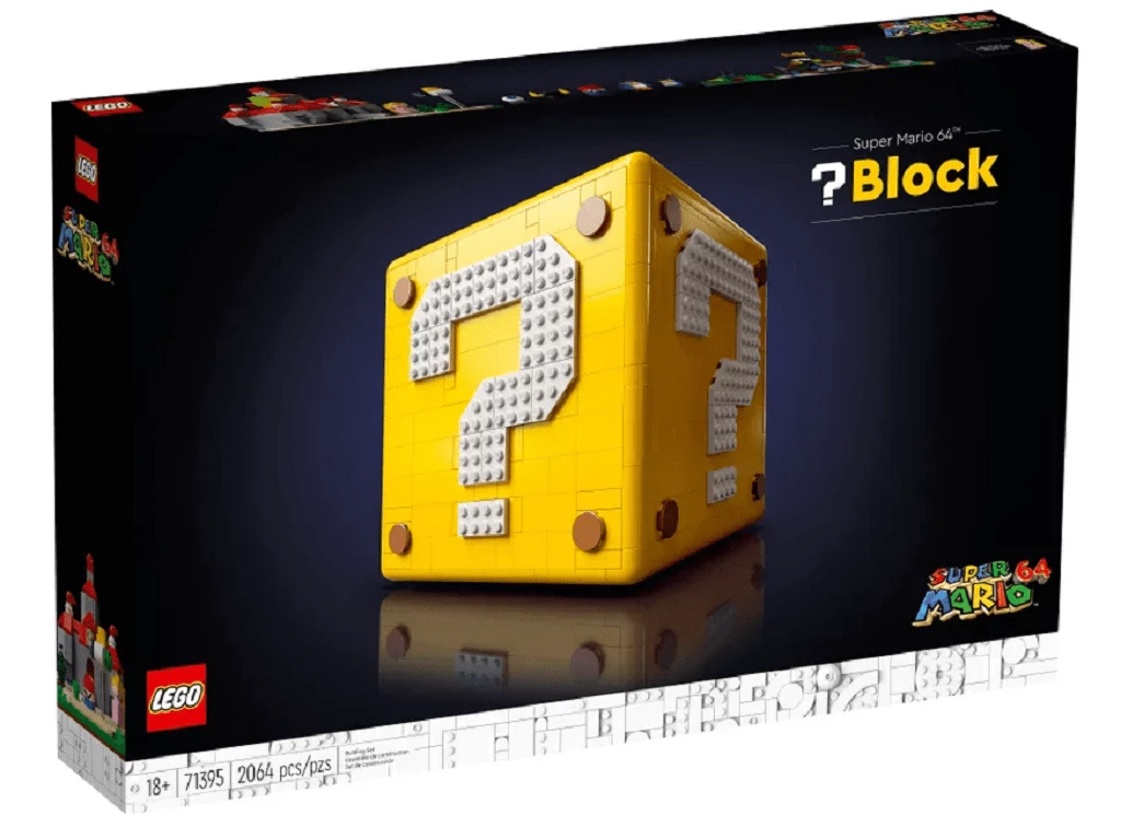 A LEGO Super Mario: Super Mario 64 Question Mark Block (71395) for