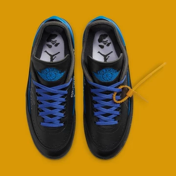 Off White x Nike Air Jordan 2 Black Blue