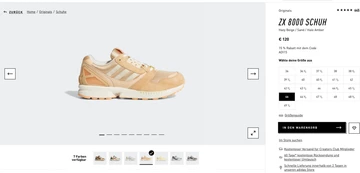 ZX 8000 Hazy Beige - on feet looks