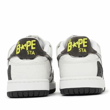 A Bathing Ape Bape Sk8 Sta White Silver